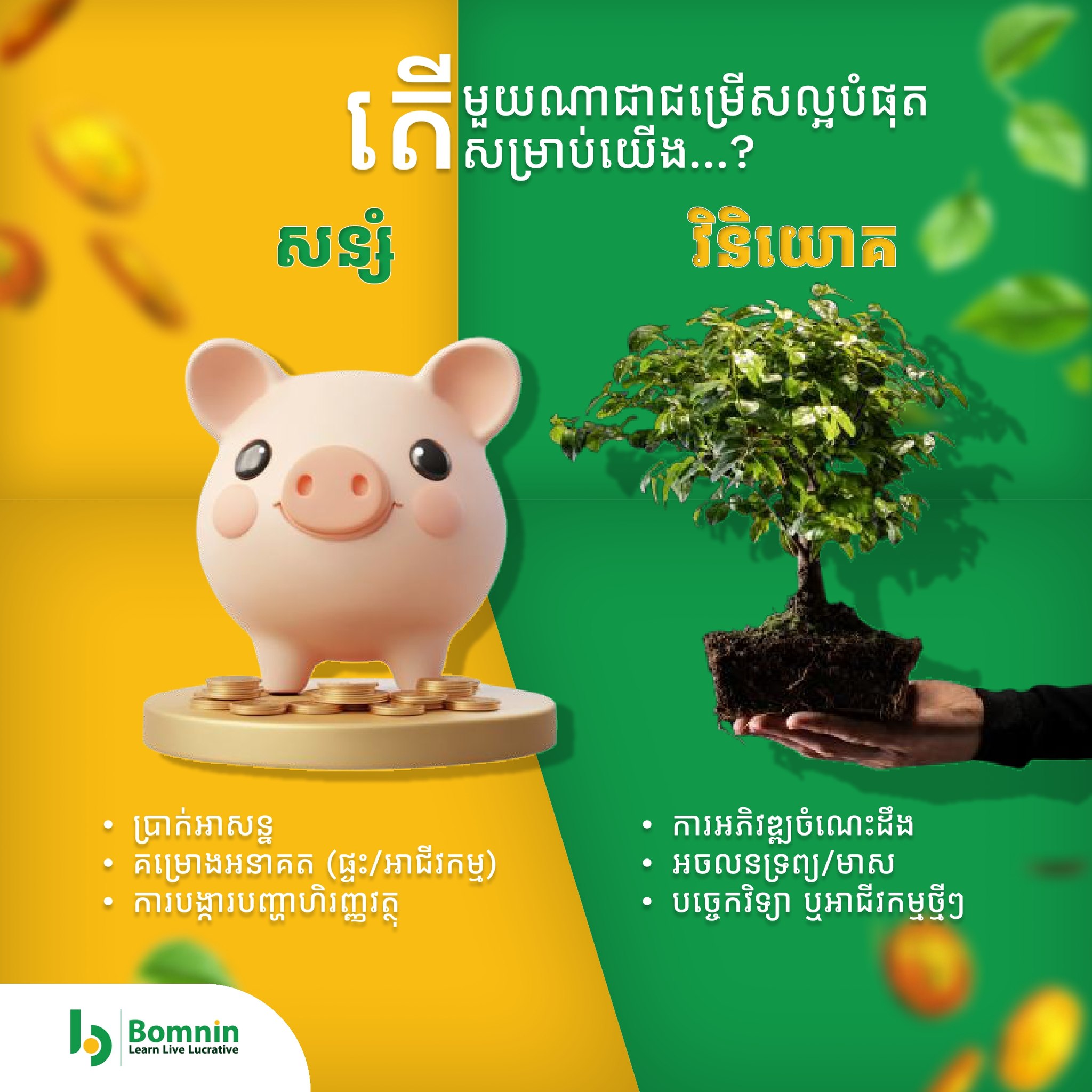 តើគួរសន្សំឬវិនិយោគ...?